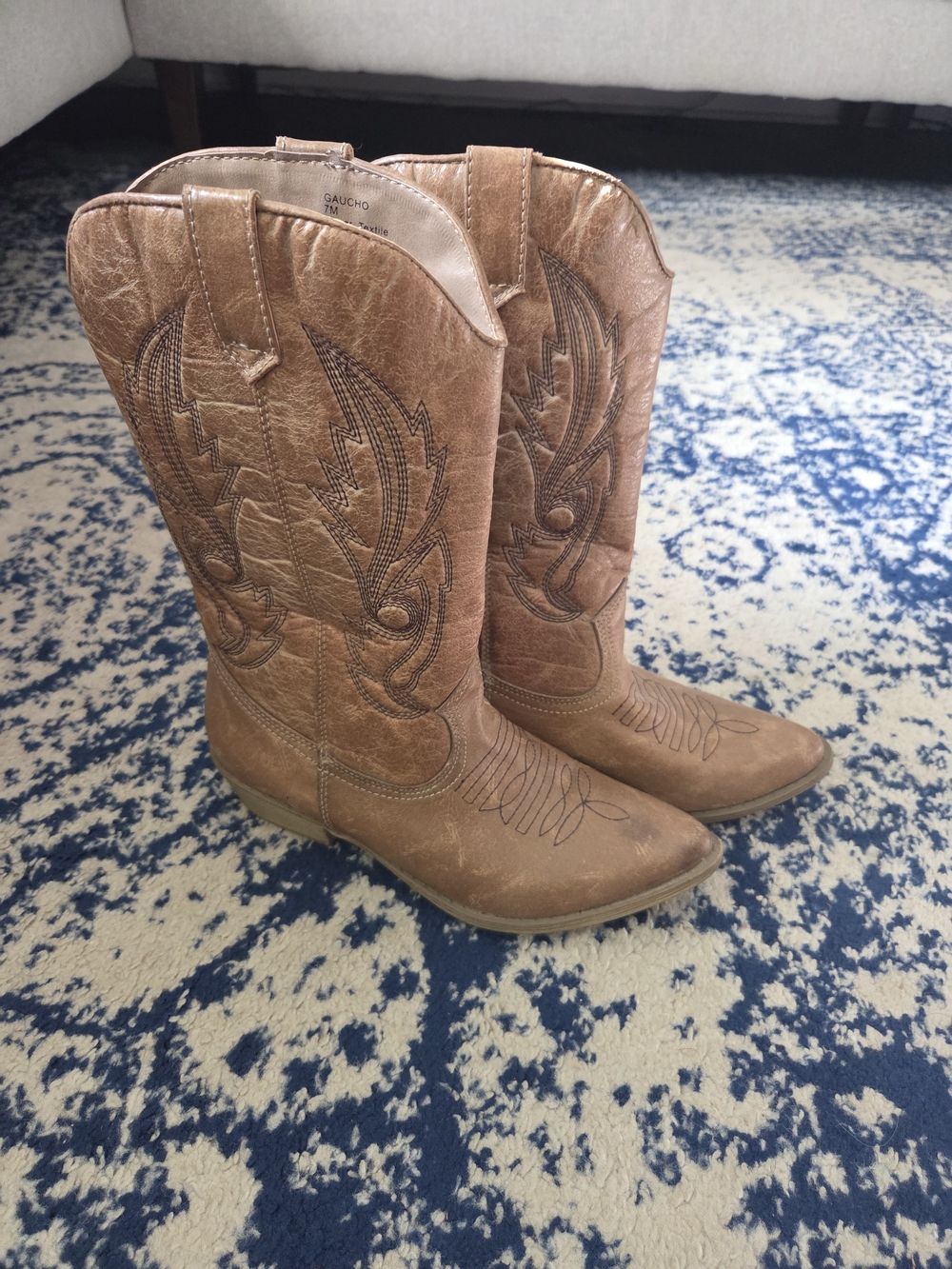 Coconuts by Matisse Tan Embroidered Western Boots